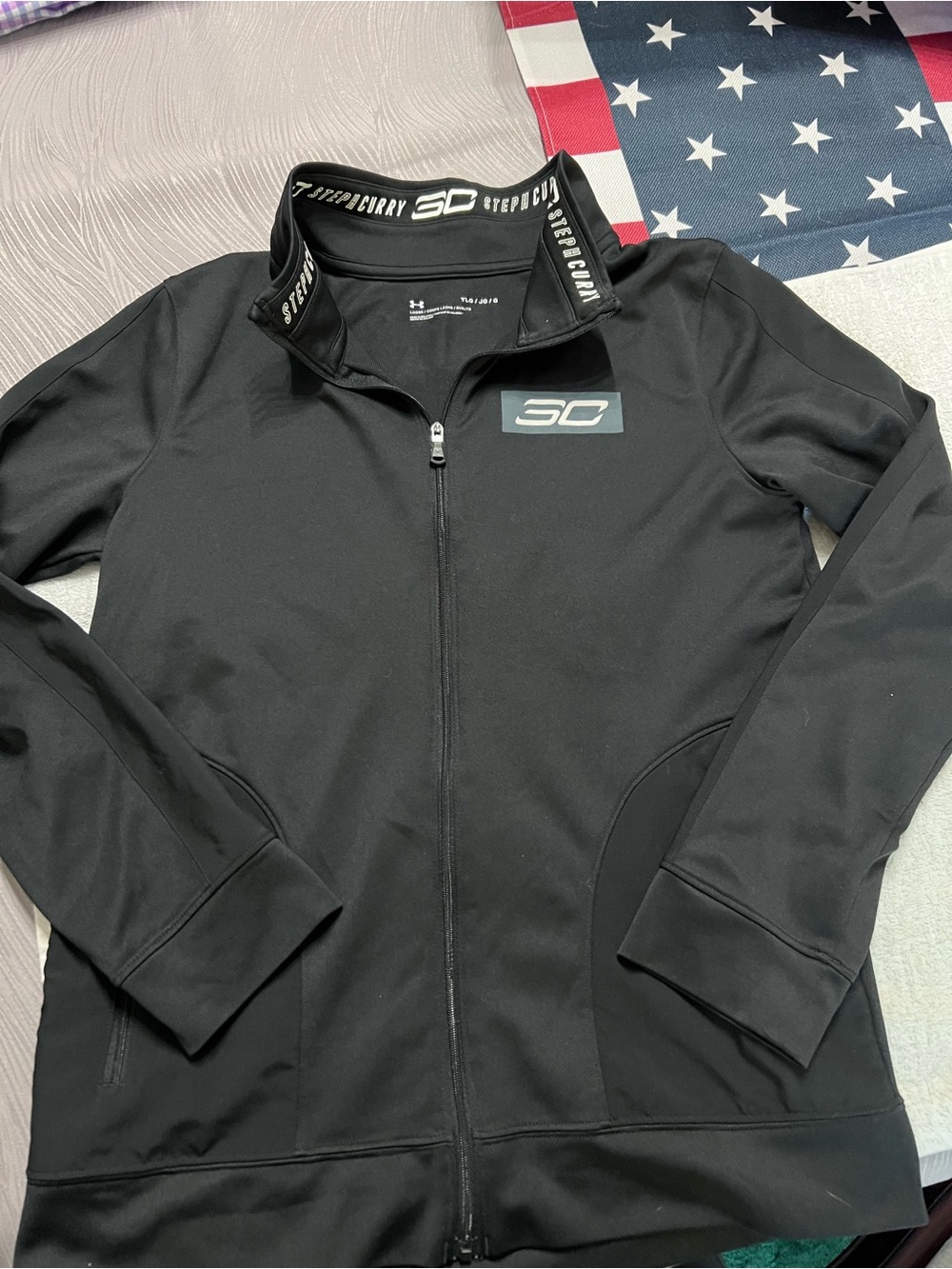 Under Armour Stephen Curry SC Youth L Black Full Zip Jacket 2019 Athletic